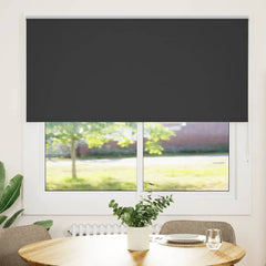 Roller Blind Blackout 105x130 cm Fabric Width 100.7 cm Black 150 cm