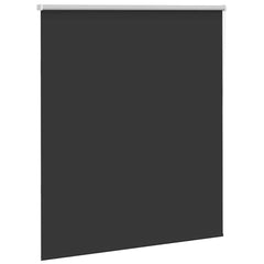 vidaXL Roller Blind Blackout Black 140x150 cm Fabric Width 136.6 cm Polyester 3