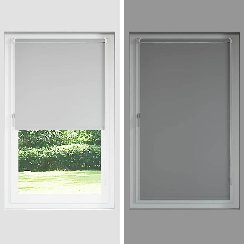 vidaXL Roller Blind Blackout Black 120x230 cm Fabric Width 116.6 cm Polyester 6