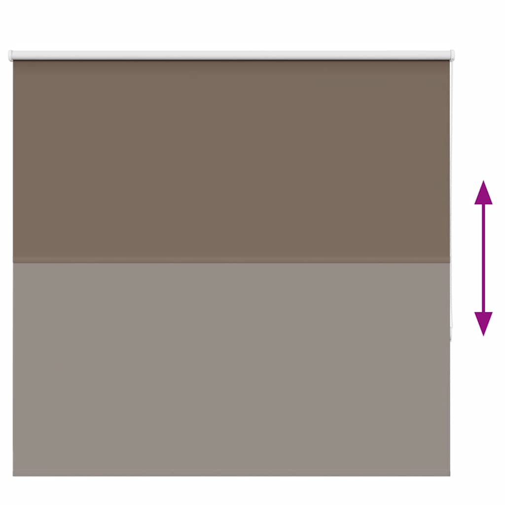 vidaXL Roller Blind Blackout Coffee 165x175 cm Fabric Width 161.6 cm Polyester 5