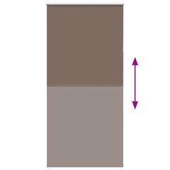 vidaXL Roller Blind Blackout Coffee 110x210 cm Fabric Width 105.7 cm Polyester 5