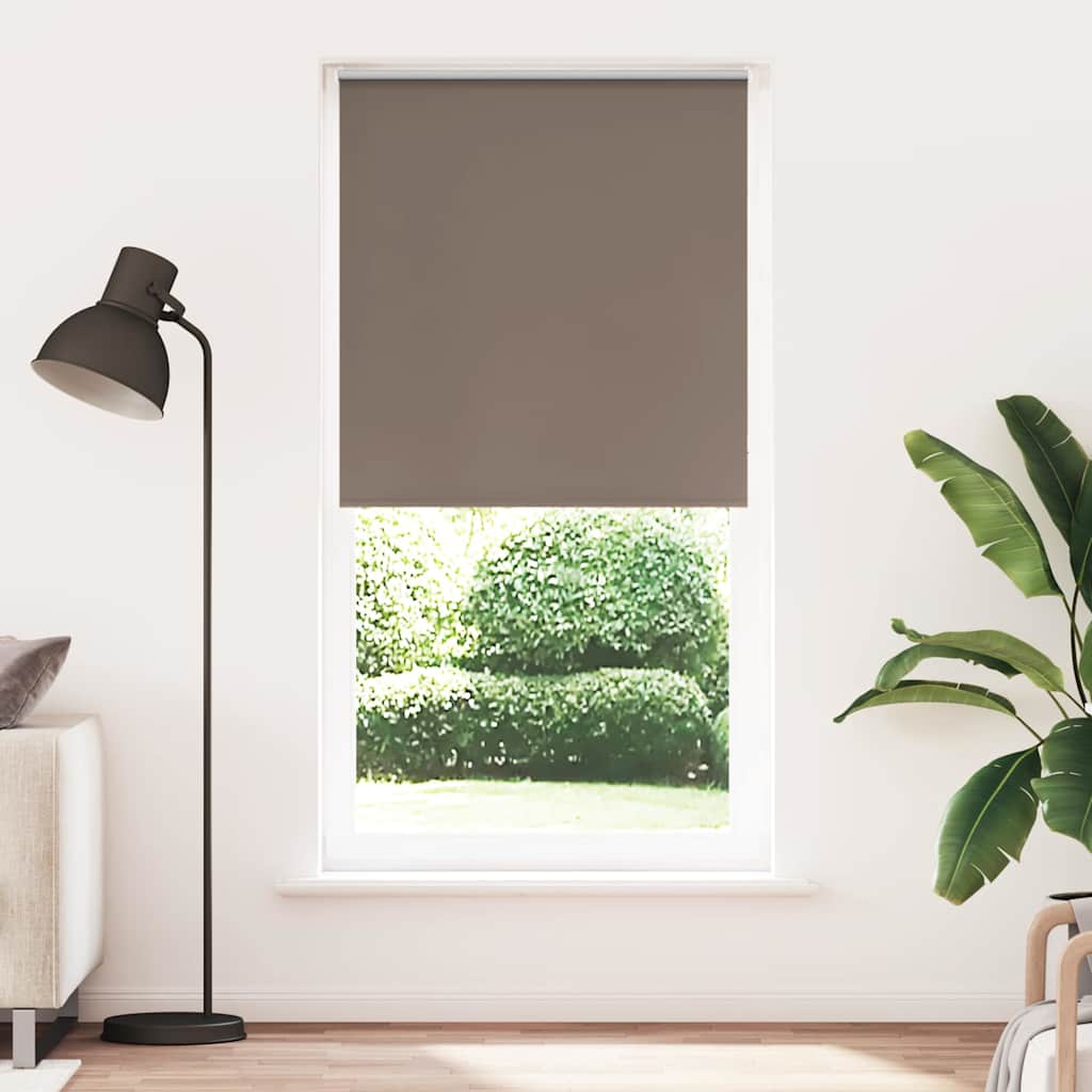 vidaXL Roller Blind Blackout Coffee 110x210 cm Fabric Width 105.7 cm Polyester 1