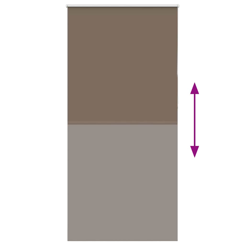 vidaXL Roller Blind Blackout Coffee 115x210 cm Fabric Width 110.7 cm Polyester 5