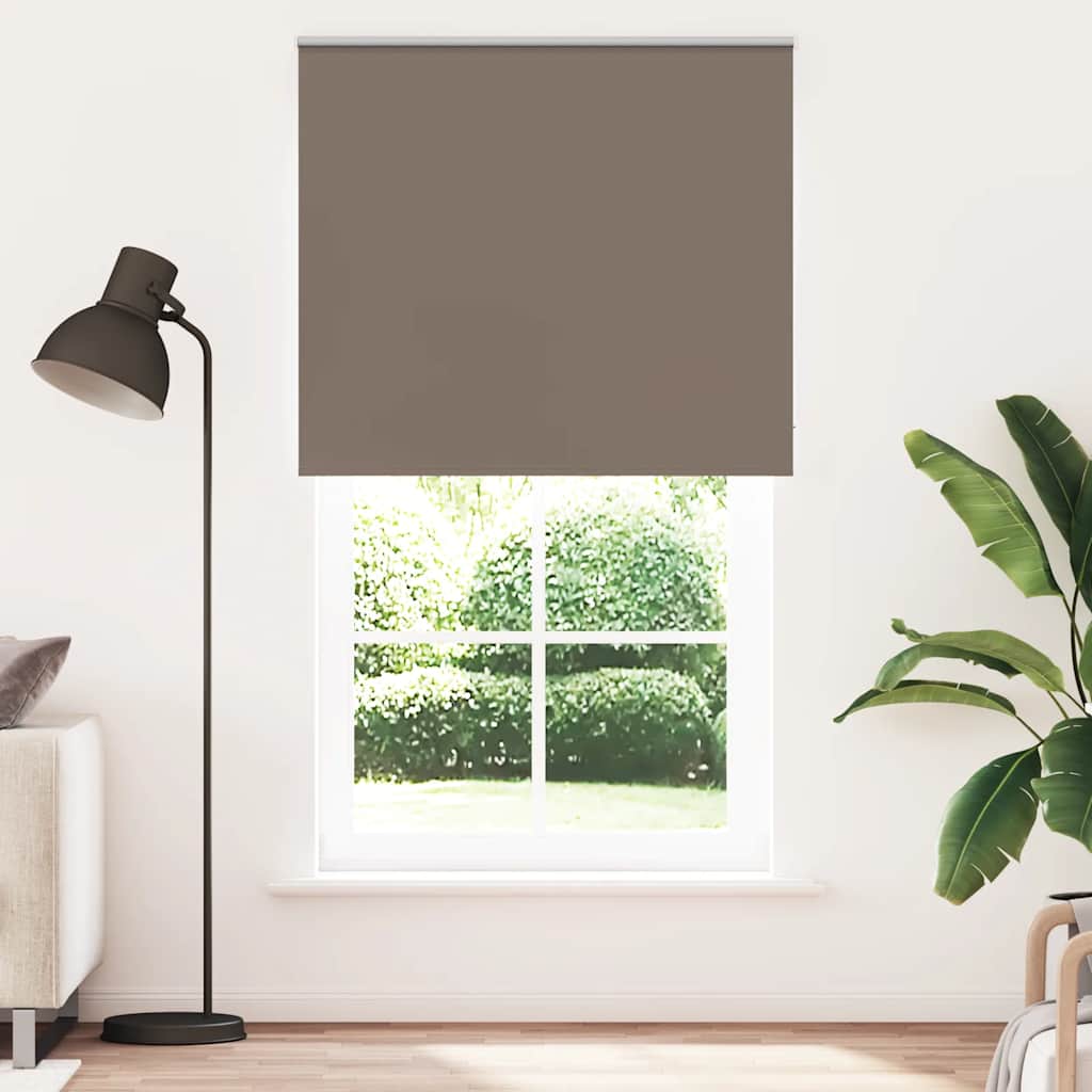 vidaXL Roller Blind Blackout Coffee 130x230 cm Fabric Width 126.6 cm Polyester 1