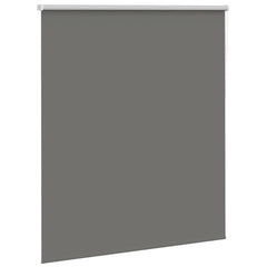 vidaXL Roller Blind Blackout Grey 125x130 cm Fabric Width 121.6 cm Polyester 3