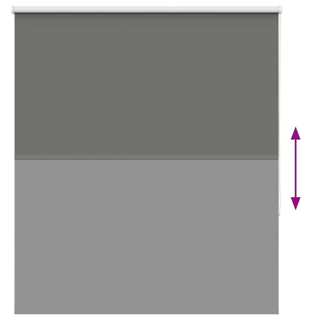 vidaXL Roller Blind Blackout Grey 125x130 cm Fabric Width 121.6 cm Polyester 5