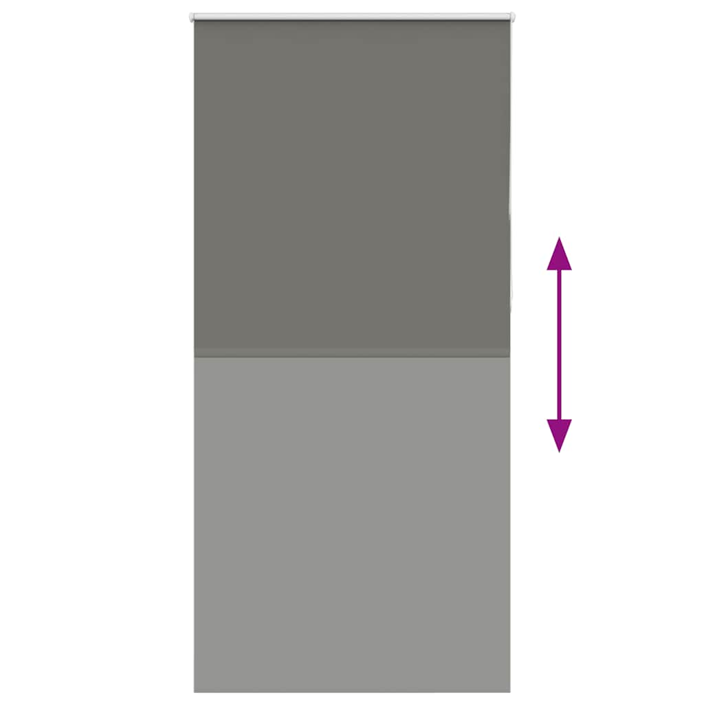 vidaXL Roller Blind Blackout Grey 90x210 cm Fabric Width 85.7 cm Polyester 5