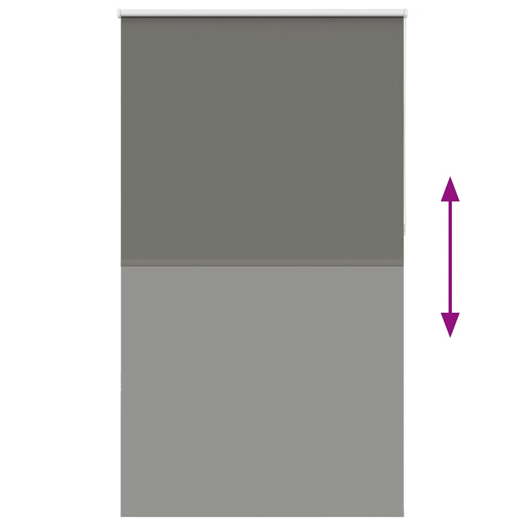 vidaXL Roller Blind Blackout Grey 120x210 cm Fabric Width 116.6 cm Polyester 5
