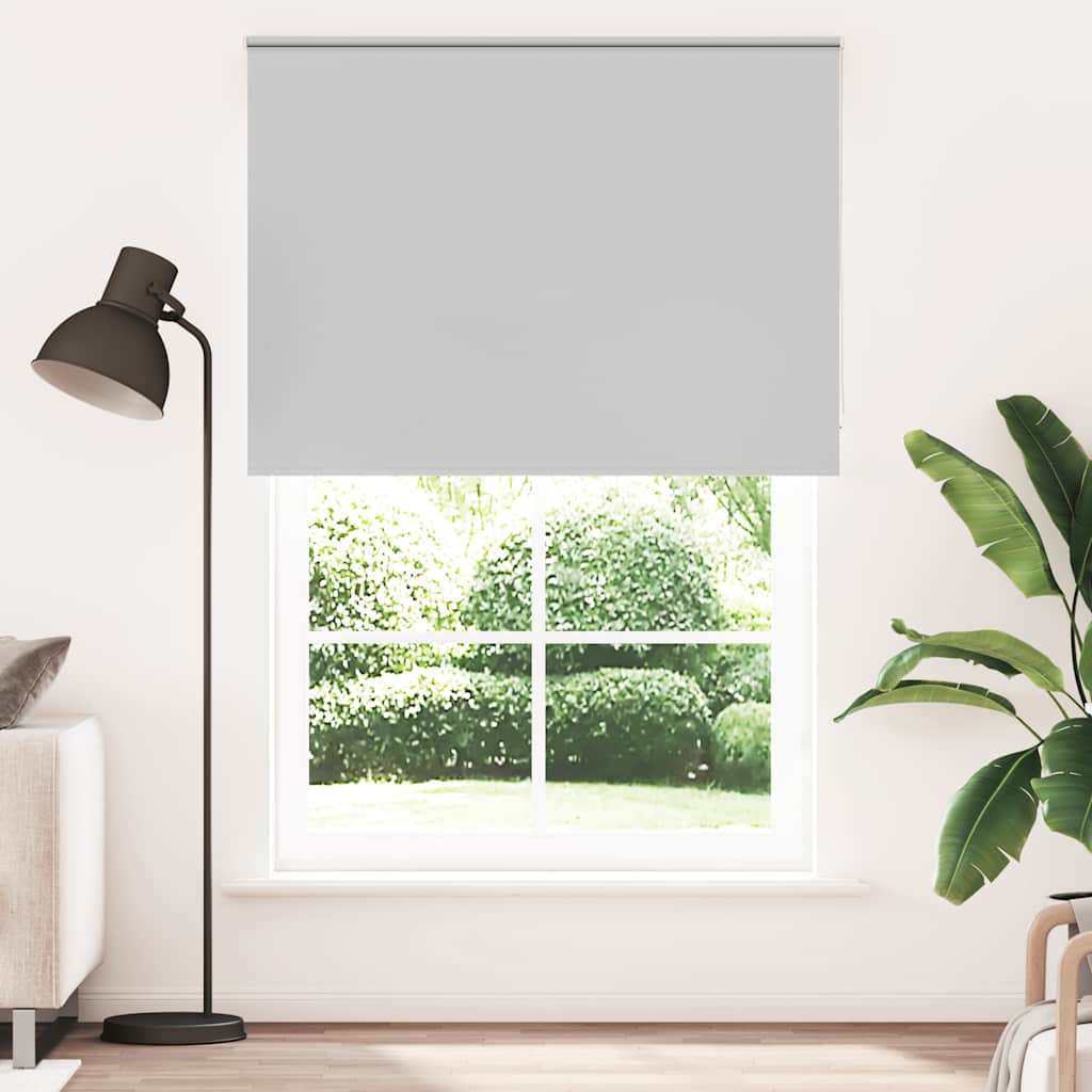 vidaXL Roller Blind Blackout Light Grey 165x210 cm Fabric Width 161.6 cm Polyester 2