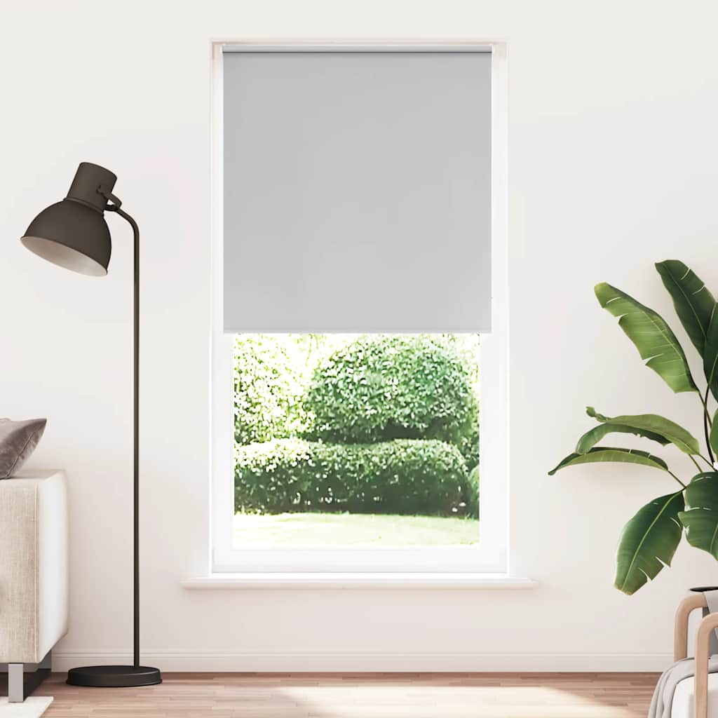 vidaXL Roller Blind Blackout Light Grey 115x230 cm Fabric Width 110.7 cm Polyester 2