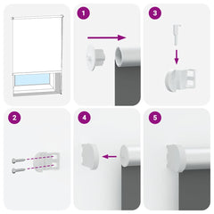 vidaXL Roller Blind Blackout Marine 165x230 cm Fabric Width 161.6 cm Polyester 6
