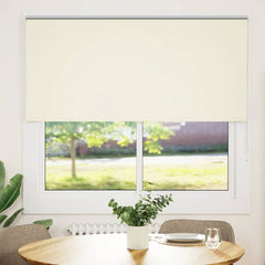 vidaXL Roller Blind Blackout Off White 145x150 cm Fabric Width 141.6 cm Polyester 2