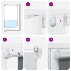 vidaXL Roller Blind Blackout Off White 75x210 cm Fabric Width 70.7 cm Polyester 5