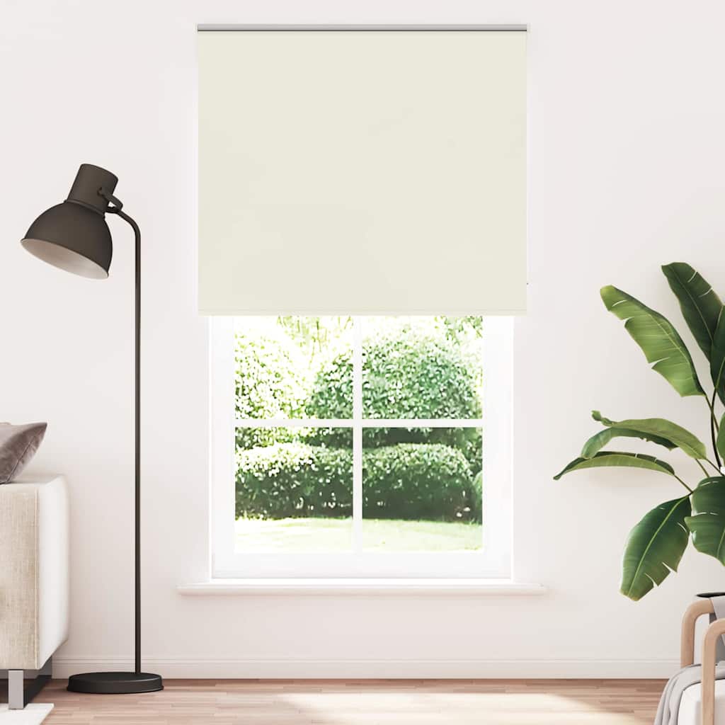 vidaXL Roller Blind Blackout Off White 135x210 cm Fabric Width 131.6 cm Polyester 2