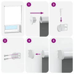 vidaXL Roller Blind Blackout Red 160x175 cm Fabric Width 156.6 cm Polyester 5