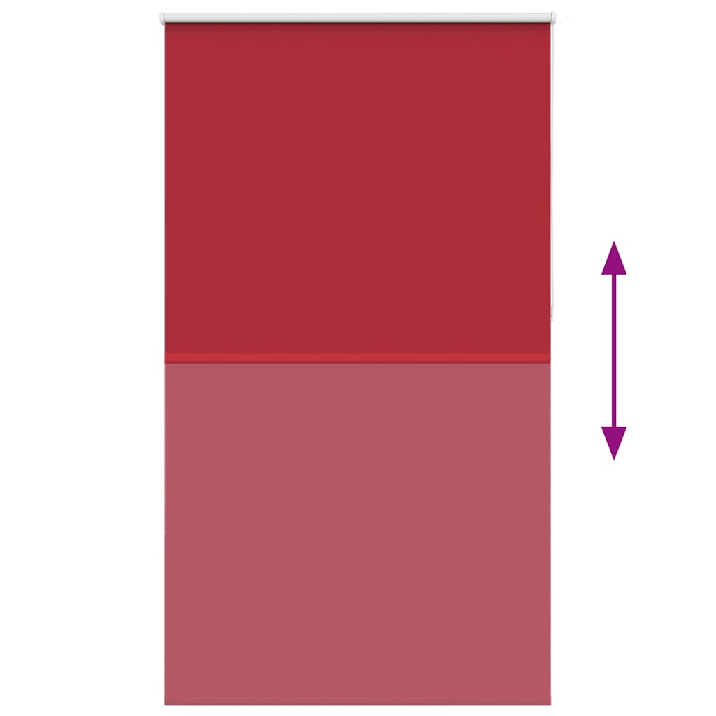 vidaXL Roller Blind Blackout Red 125x230 cm Fabric Width 121.6 cm Polyester 5