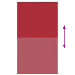 vidaXL Roller Blind Blackout Red 125x230 cm Fabric Width 121.6 cm Polyester 5