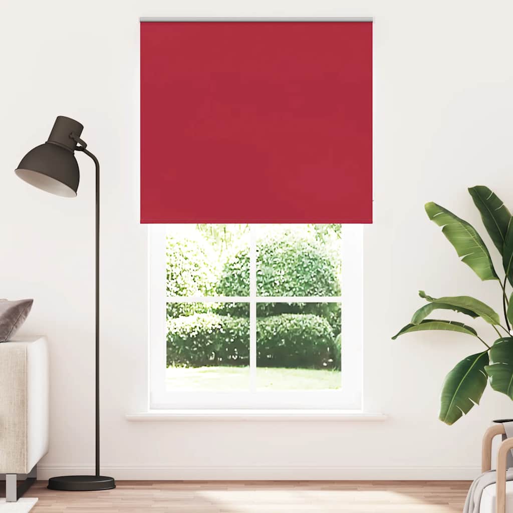 vidaXL Roller Blind Blackout Red 125x230 cm Fabric Width 121.6 cm Polyester 1
