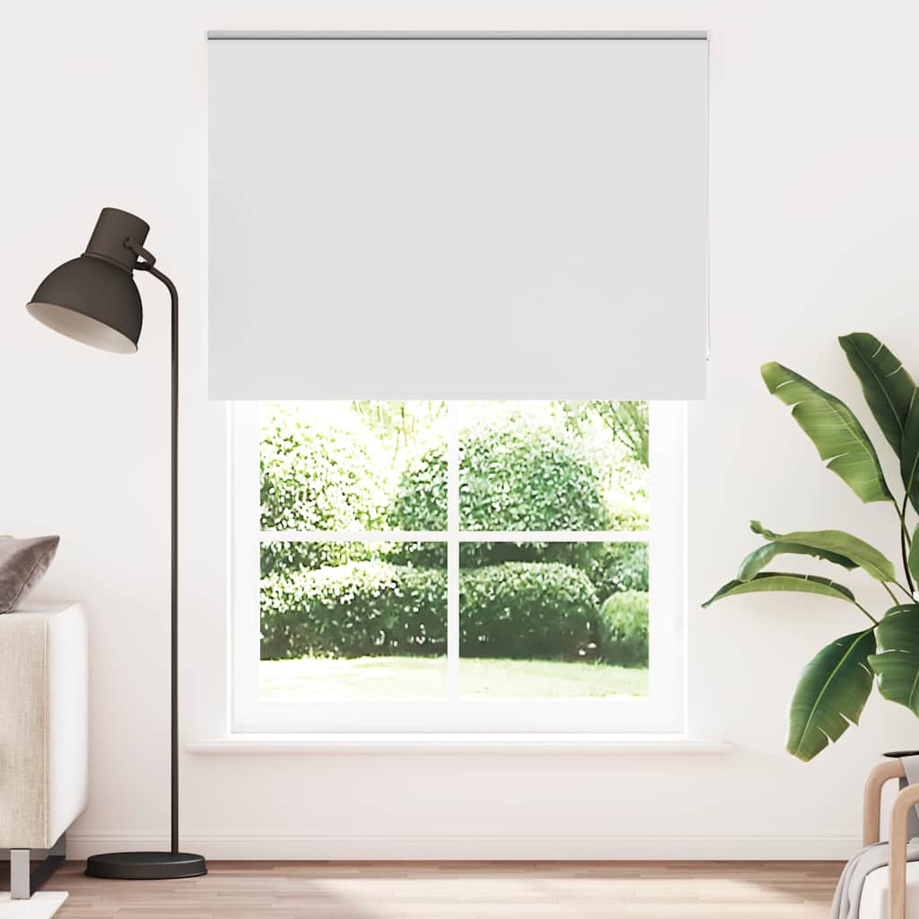 vidaXL Roller Blind Blackout White 160x210 cm Fabric Width 156.6 cm Polyester 2