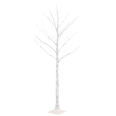 vidaXL Artificial Christmas Tree Warm White 72 LEDs 150 cm White Birch 2