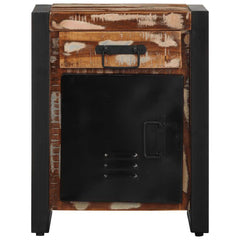 vidaXL Bedside Cabinet Multicolour 40x30x50 cm Solid Wood Reclaimed 4