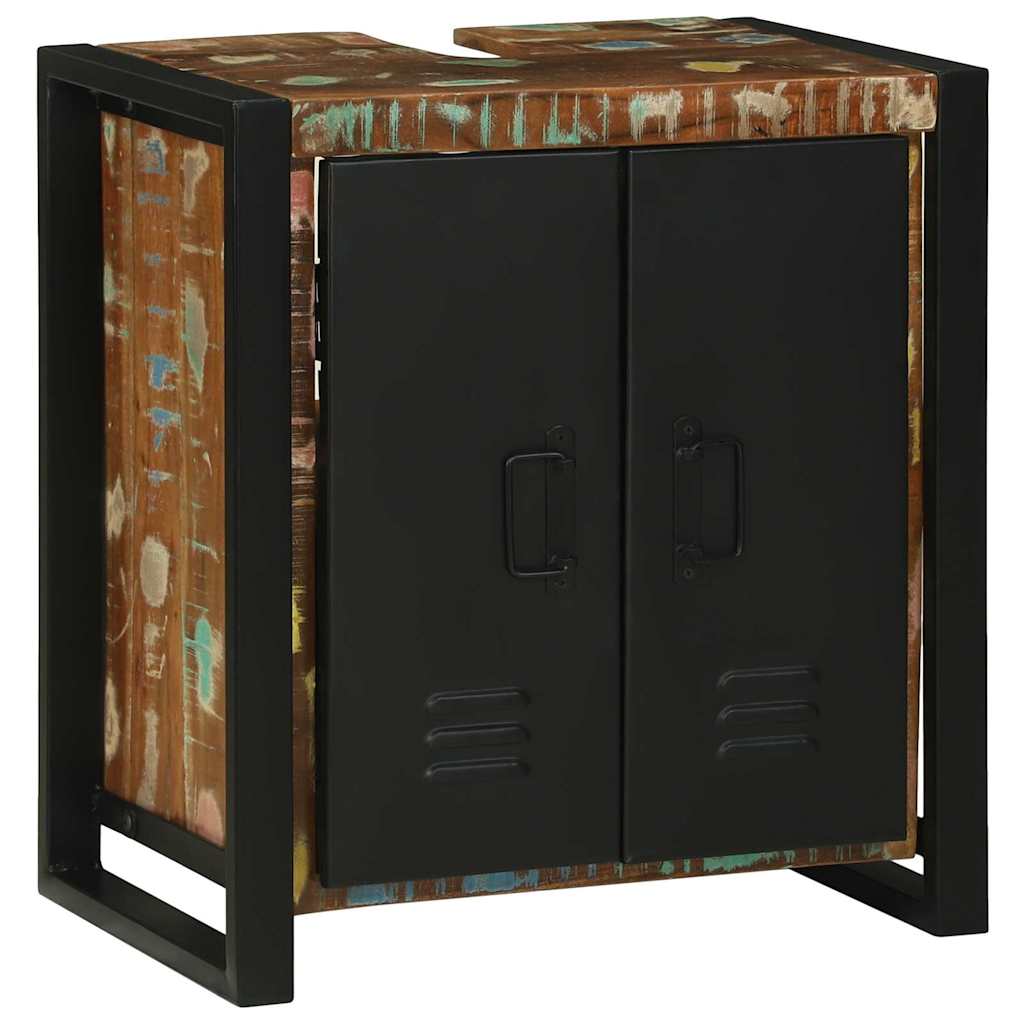 vidaXL Sink cabinet with Door Brown 55 x 35 x 60 cm Solid Reclaim Wood 2
