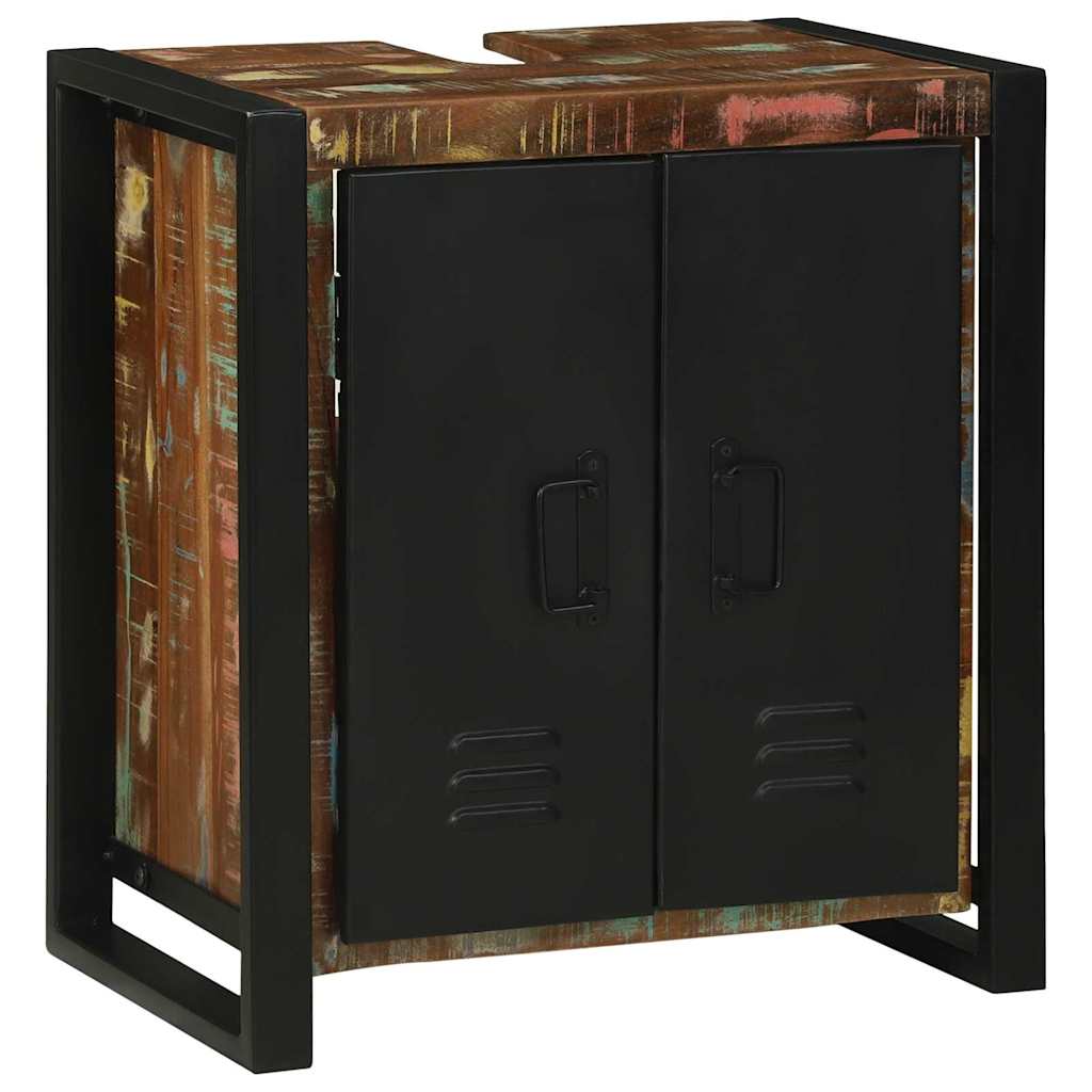 vidaXL Sink cabinet with Door Brown 55 x 35 x 60 cm Solid Reclaim Wood 3