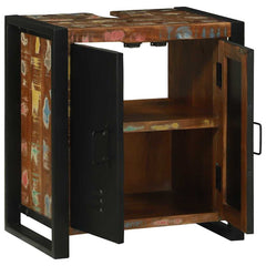 vidaXL Sink cabinet with Door Brown 55 x 35 x 60 cm Solid Reclaim Wood 4