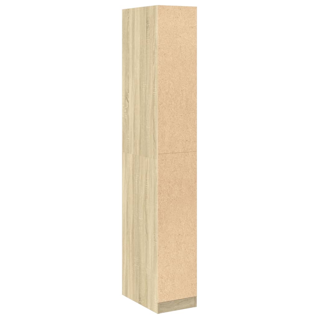 Wardrobe Engineered Wood 30 x 50 x 200 cm 3 Shelves Sonoma oak