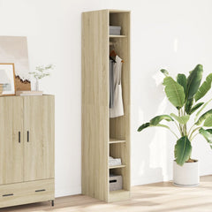 Wardrobe Engineered Wood 30 x 50 x 200 cm 3 Shelves Sonoma oak