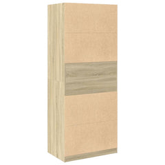 vidaXL Wardrobe Sonoma Oak 80x50x200 cm Engineered Wood 4