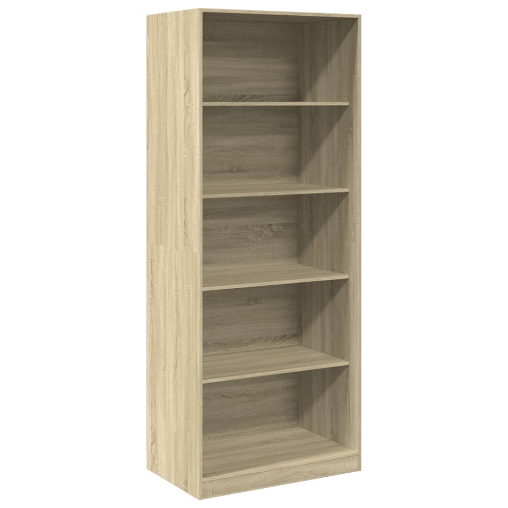 Wardrobe Engineered Wood 80 x 50 x 200 cm 4 Shelves Sonoma oak