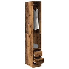 Wardrobe Engineered Wood 30 x 50 x 200 cm 2 Drawers Old wood
