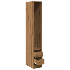 Wardrobe Engineered Wood 30 x 50 x 200 cm 2 Drawers Artisan oak
