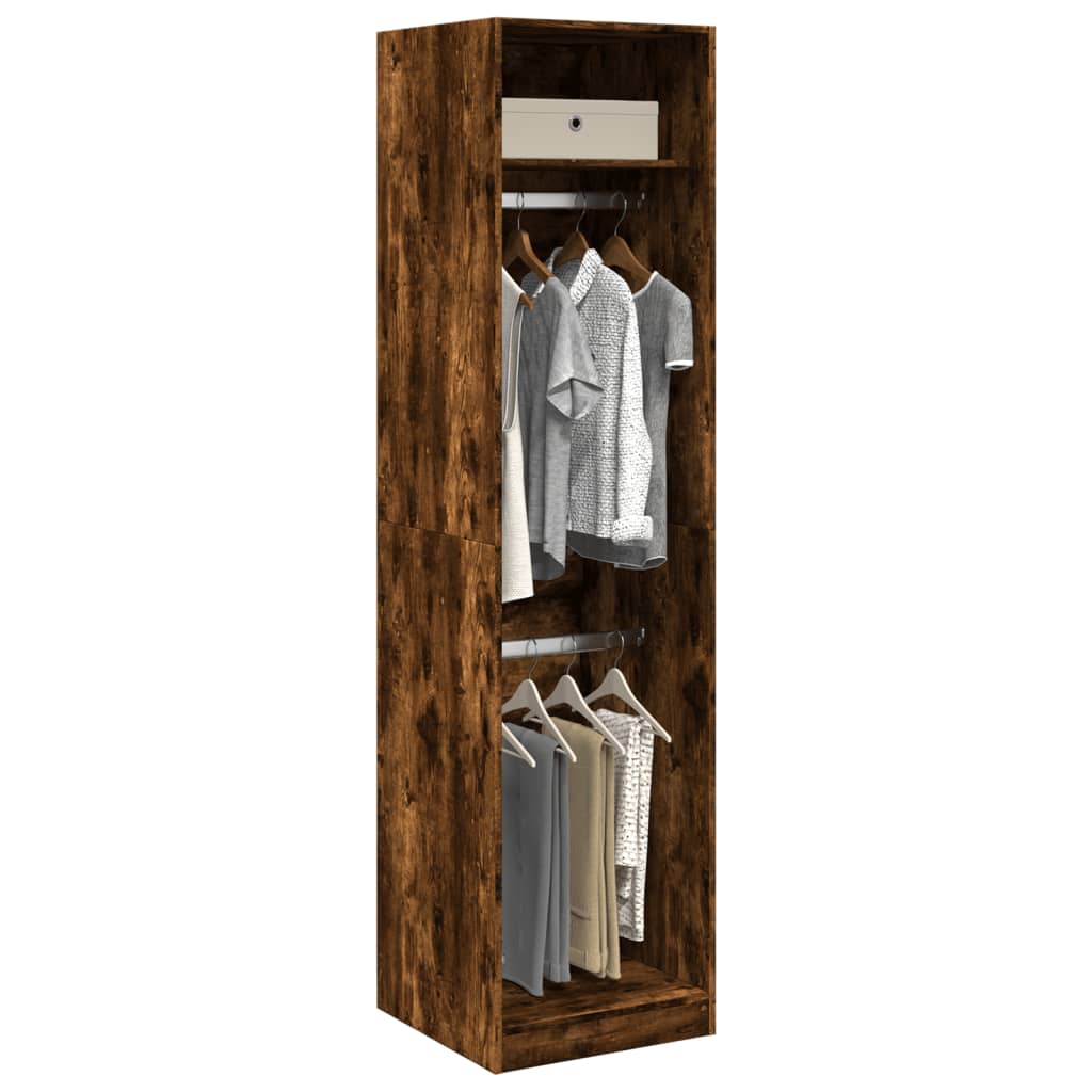 Wardrobe Engineered Wood 50 x 50 x 200 cm 1 Shelf Smoked oak