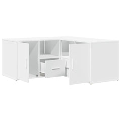 vidaXL Corner Cabinet White 160x40x45 cm Engineered Wood 2