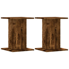 vidaXL Plant Stands 2 pcs Smoked Oak 30x30x40 cm Engineered Wood 2
