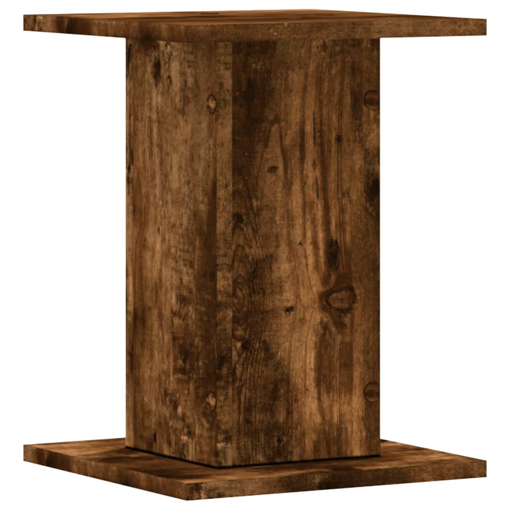 vidaXL Plant Stands 2 pcs Smoked Oak 30x30x40 cm Engineered Wood 6