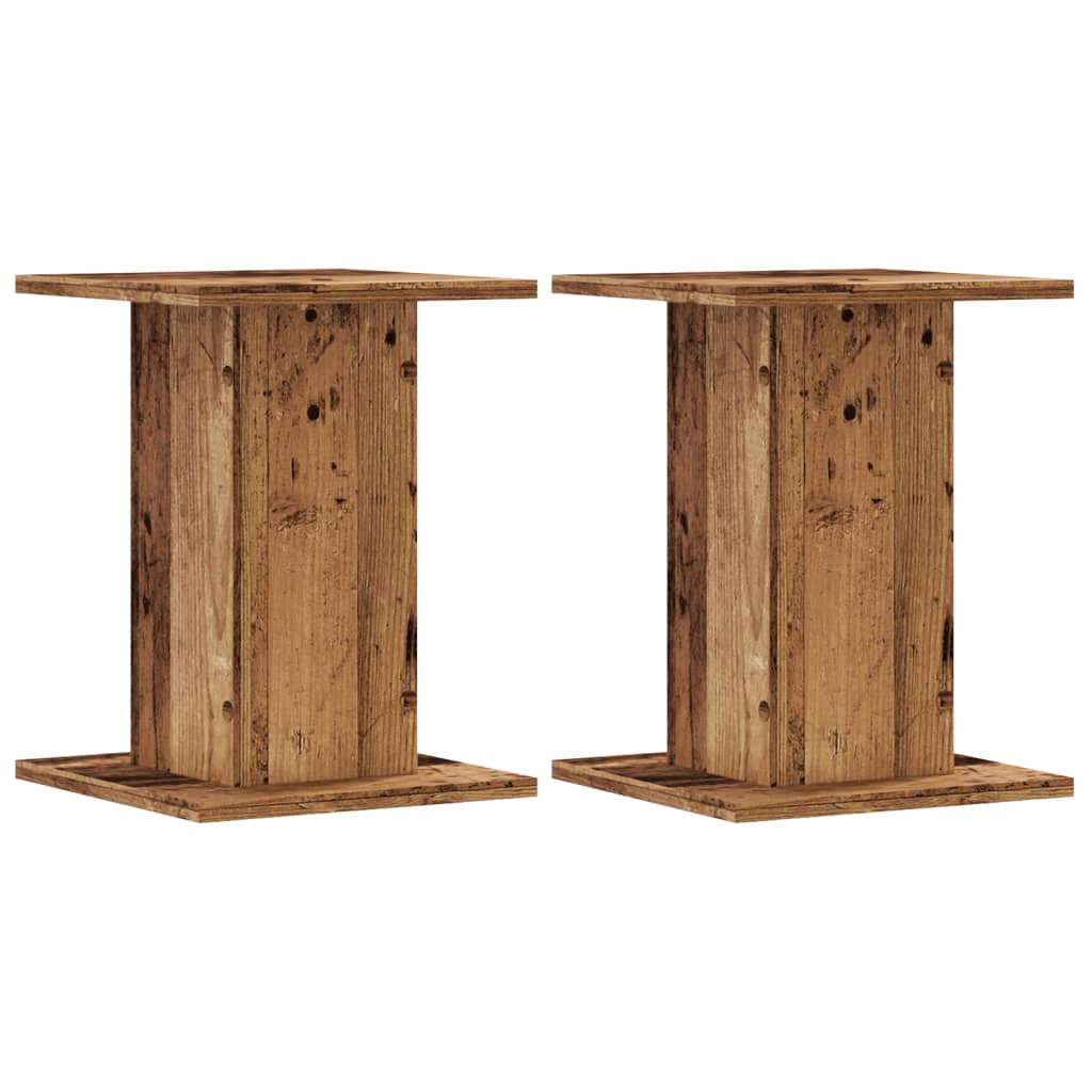 vidaXL Plant Stands 2 pcs Old Wood 30x30x40 cm Engineered Wood 2
