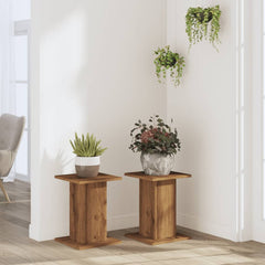 vidaXL Plant Stands 2 pcs Artisian Oak 30x30x40 cm Engineered Wood 3