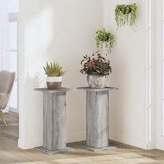 vidaXL Plant Stands 2 pcs Grey Sonoma 30x30x60 cm Engineered Wood 3