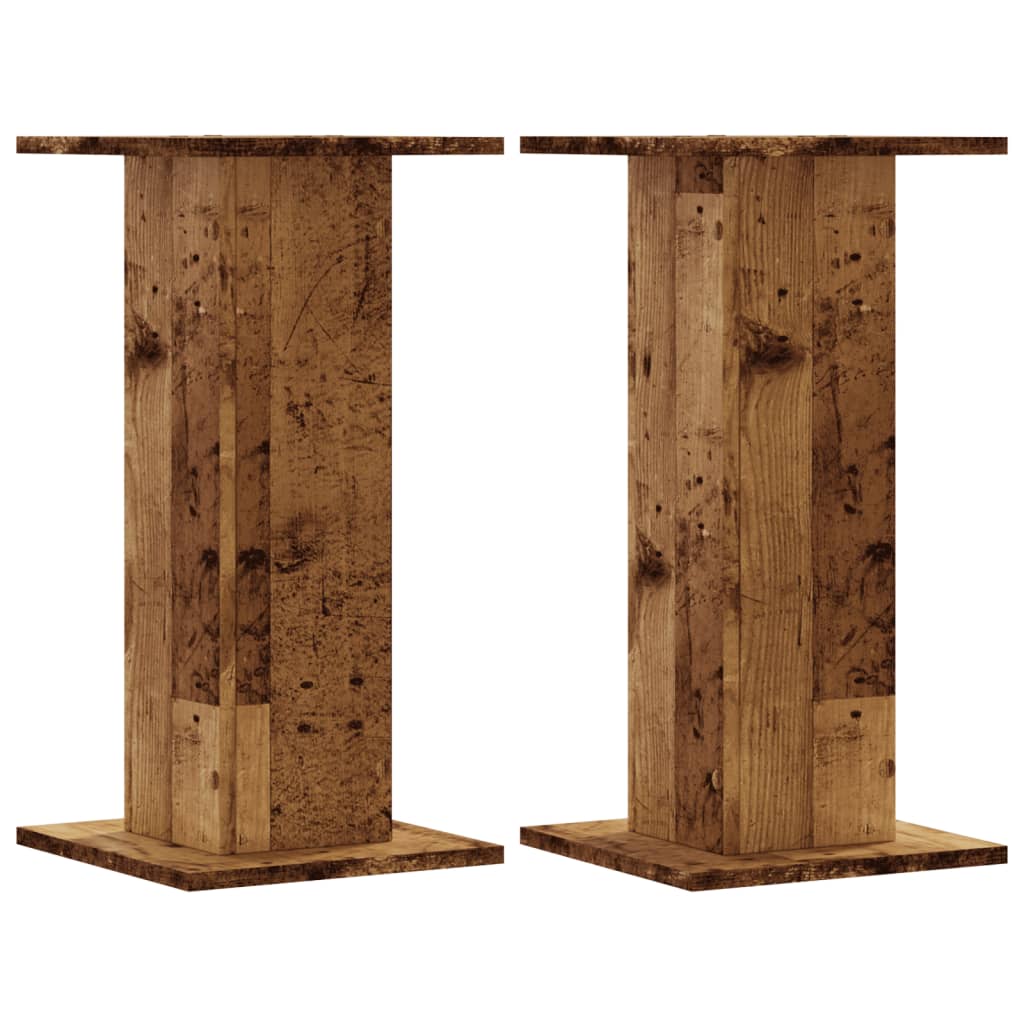 vidaXL Plant Stands 2 pcs Old Wood 30x30x60 cm Engineered Wood 2