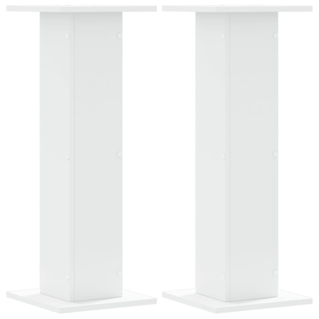 vidaXL Plant Stands 2 pcs White 30x30x80 cm Engineered Wood 2