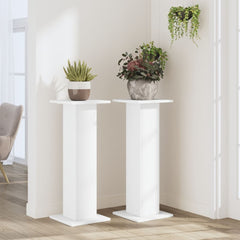 vidaXL Plant Stands 2 pcs White 30x30x80 cm Engineered Wood 3