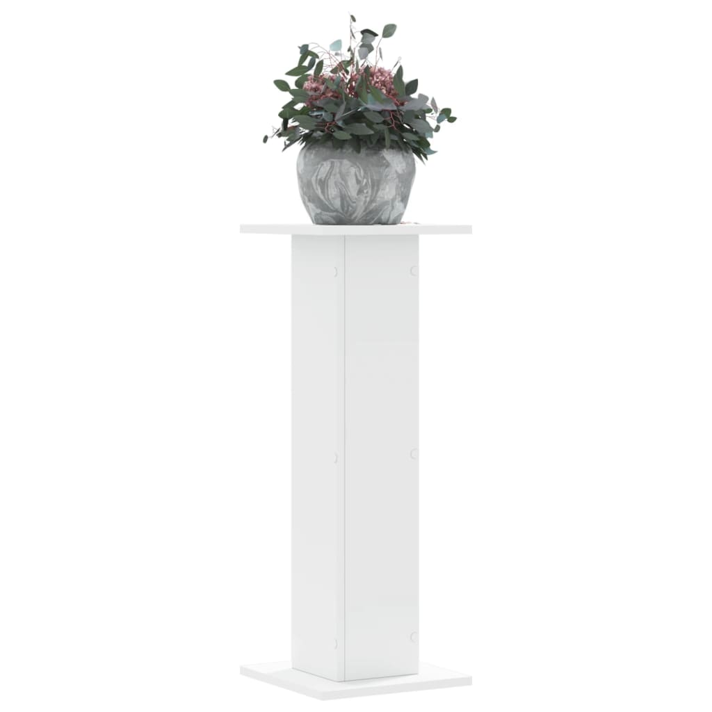 vidaXL Plant Stands 2 pcs White 30x30x80 cm Engineered Wood 1