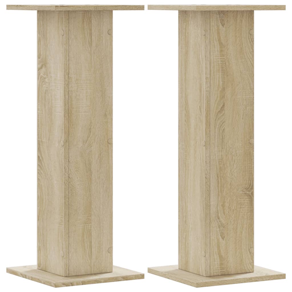 vidaXL Plant Stands 2 pcs Sonoma Oak 30x30x80 cm Engineered Wood 2