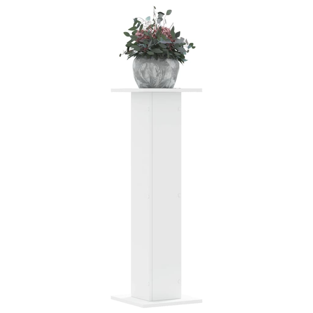 vidaXL Plant Stands 2 pcs White 30x30x95 cm Engineered Wood 1
