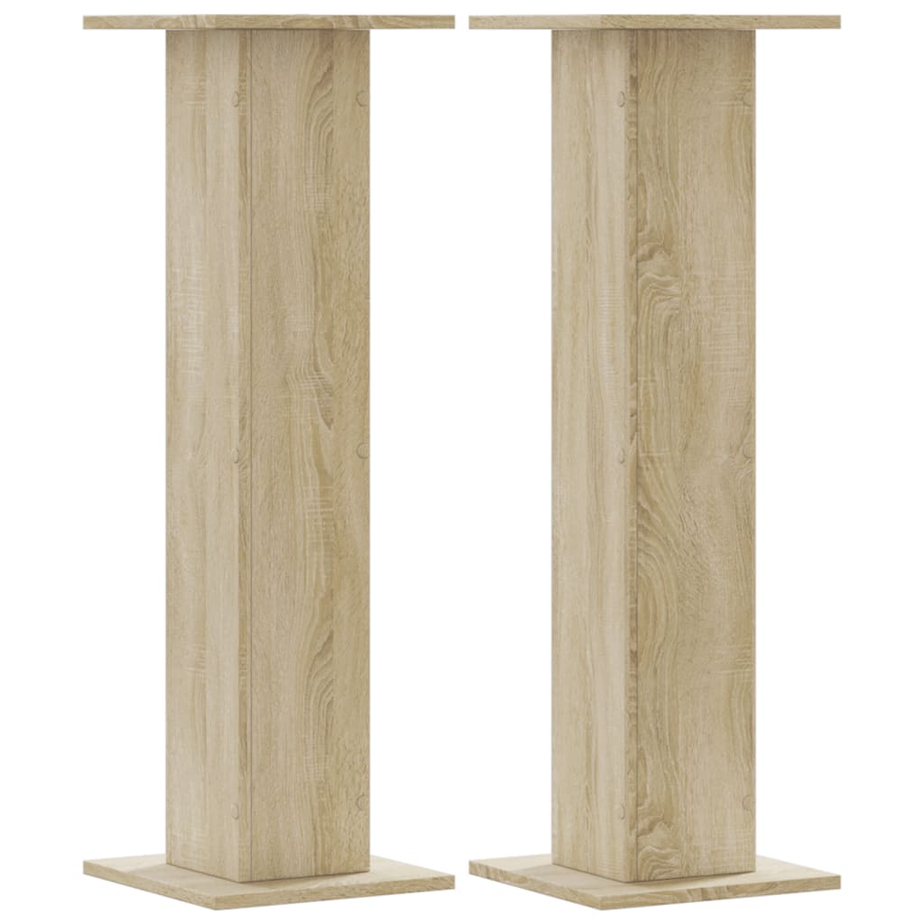 vidaXL Plant Stands 2 pcs Sonoma Oak 30x30x95 cm Engineered Wood 2