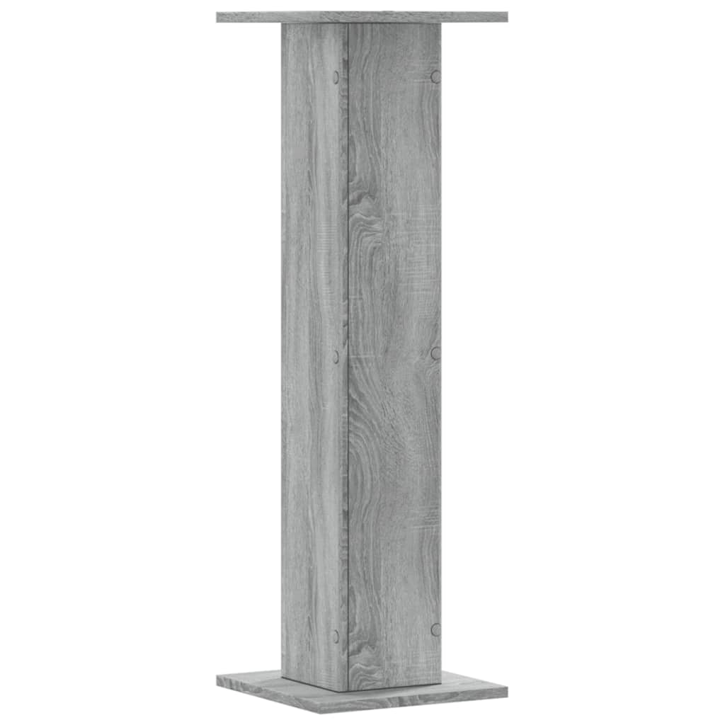 vidaXL Plant Stands 2 pcs Grey Sonoma 30x30x95 cm Engineered Wood 6