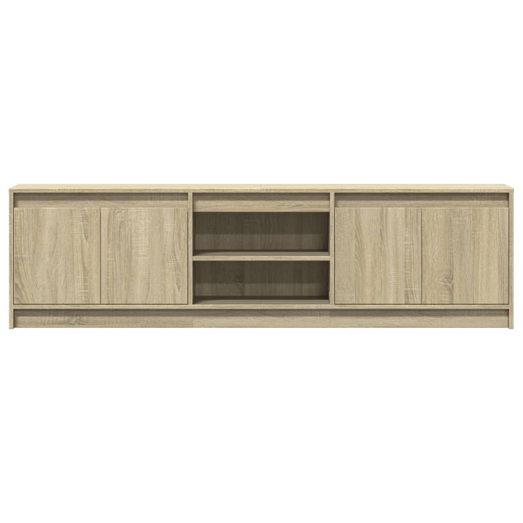 TV Cabinet with LED 180x34x50 cm Engineered Wood Sonoma oak